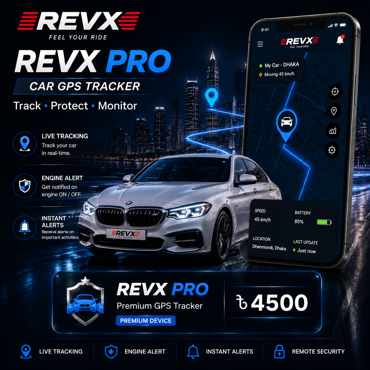 RevX Pro Car - GPS Tracker
